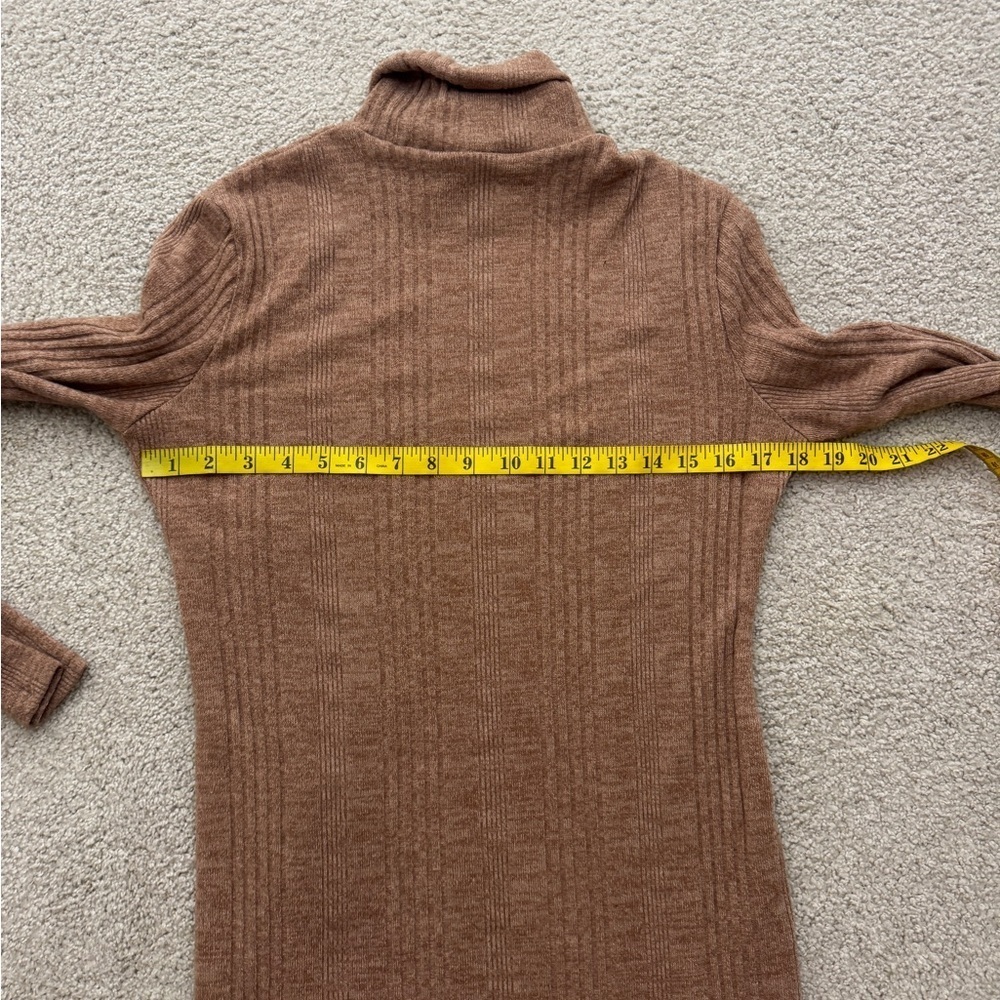 SHEIN Cozy Brown Turtleneck Sweater Dress - Picture 4 of 6